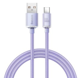 Kabel przewód do szybkiego ładowania i transferu danych USB USB-C 100W 1.2m fioletowy