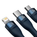 Flash Series II kabel USB USB-C Iphone Lightning microUSB 100W 1.2m niebieski