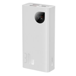 Powerbank Adaman2 z wyświetlaczem cyfrowym 10000mAh 2xUSB 1xUSB-C Quick Charge biały