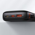 Qpow powerbank 10000mAh wbudowany kabel Iphone Lightning 20W Quick Charge czarny