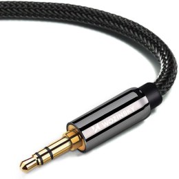 Kabel AUX kątowy męski-męski kabel mini jack 1.5m czarny