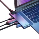 Stacja dokująca HUB 7w1 USB-C Thunderbolt MacBook Pro 2016 2017 2018 szary