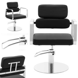 Fotel fryzjerski barberski kosmetyczny wys. 46-61 cm TRURO - czarny