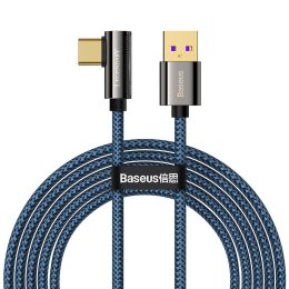 Legendary kątowy kabel przewód dla graczy USB USB-C 66W 2m niebieski