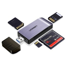 Czytnik kart pamięci SD / micro SD / CF / MS wtyczka USB 3.0 - szary