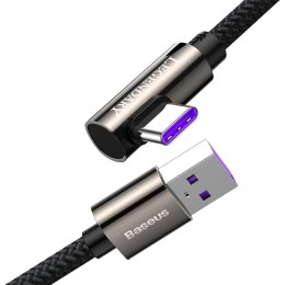 Kabel przewód dla graczy kątowy Legendary USB - USB-C 66W 1m - czarny