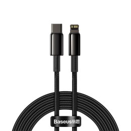 Kabel przewód do iPhone USB-C - Lightning szybkie ładowanie 20W 2m - cały czarny