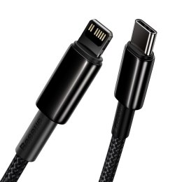 Kabel przewód do iPhone USB-C - Lightning szybkie ładowanie 20W 2m - cały czarny