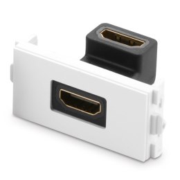 Gniazdko panel ze złączem HDMI kątowym do montażu w ramce Ugreen 20316 - biały