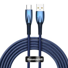 Kabel przewód do szybkiego ładowania Glimmer USB-A - USB-C 2m - niebieski