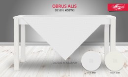 Obrus ALIS 80x80 Biały Kostka (promocja)