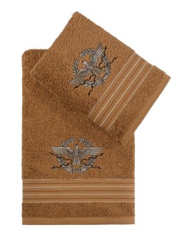 Ręcznik bawełniany frotte KAVELL/3676/mustard 50x90+70x140 kpl.