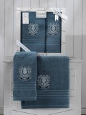 Ręcznik bawełniany frotte PAMES/3663/petrol 50x90+70x140 kpl.