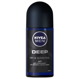 Nivea Men Deep Dry&Clean Feel Anti-Perspirant Roll-On 50 ml