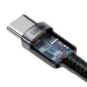 Cafule nylonowy kabel przewód USB-C Power Delivery 2.0 100W 20V 5A 2m szary