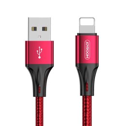 Wytrzymały kabel przewód do iPhone USB - Lightning 3A 0.2m czerwony