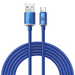Kabel przewód USB - USB-C do szybkiego ładowania i transferu danych 2m niebieski