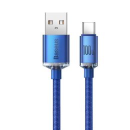 Kabel przewód USB - USB-C do szybkiego ładowania i transferu danych 2m niebieski