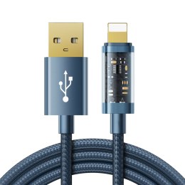 Kabel do iPhone USB - Lightning do ładowania i transmisji danych 2.4A 20W 1.2m niebieski