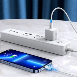 Kabel przewód do telefonów iPhone MFi USB-C - Lightning 27W PD 2m biały