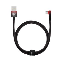 Kątowy kabel przewód z bocznym wtykiem MVP 2 Elbow PD USB - USB-C 1m czerwony