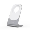 Ładowarka indukcyjna 15W Qi z MagSafe + stojak magnetyczny na telefon - biała