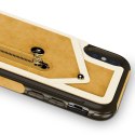 Zizo Nebula Wallet Case - Skórzane etui iPhone X z kieszeniami na karty + saszetka na zamek + szkło 9H na ekran (Light Brown/Bro