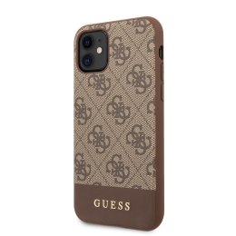 Guess 4G Bottom Stripe Collection - Etui iPhone 11 (brązowy)