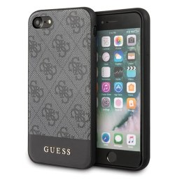Guess 4G Bottom Stripe Collection - Etui iPhone SE 2020 / 8 / 7 (szary)