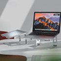 Crong AluBench - Aluminiowa podstawka do laptopa (srebrny)