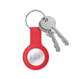 Crong Silicone Case with Key Ring - Etui ochronne brelok do Apple AirTag (czerwony)