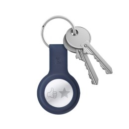 Crong Silicone Case with Key Ring - Etui ochronne brelok do Apple AirTag (granatowy)