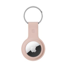 Crong Silicone Case with Key Ring - Etui ochronne brelok do Apple AirTag (piaskowy róż)