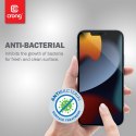 Crong Anti-Bacterial 3D Armour Glass - Szkło hartowane 9H na cały ekran iPhone 14 / iPhone 13 / iPhone 13 Pro + ramka instalacyj