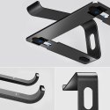 Crong AluBench - Aluminiowa podstawka do laptopa (czarny)