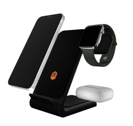 STM ChargeTree Swing - Ładowarka bezprzewodowa 3w1 do iPhone, AirPods i Apple Watch (czarny)