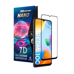 Crong 7D Nano Flexible Glass - Niepękające szkło hybrydowe 9H na cały ekran Xiaomi Redmi 10C
