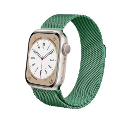 Crong Milano Steel - Pasek ze stali nierdzewnej do Apple Watch 38/40/41 mm (zielony)