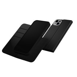 Moshi Overture MagSafe - Skórzane etui 3w1 z klapką iPhone 14 Plus (Midnight Black)