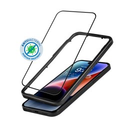 Crong Anti-Bacterial 3D Armour Glass - Szkło hartowane 9H na cały ekran iPhone 14 Pro + ramka instalacyjna