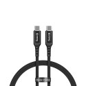 Crong Armor Link - Kabel 100W 5A USB-C do USB-C Fast Charging 200cm (czarny)