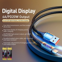 WEKOME WDC-167 Sakin Series - Kabel połączeniowy USB-C do Lightning Fast Charging PD 20W 1 m (Tarnish)