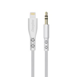Energizer HardCase - Kabel audio jack 3,5 mm - Lightning certyfikat MFi 1.5m ROW (Biały) dożywotnia gwarancja