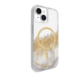 Case-Mate Karat MagSafe - Etui iPhone 15 / iPhone 14 / iPhone 13 zdobione złotem (Marble)
