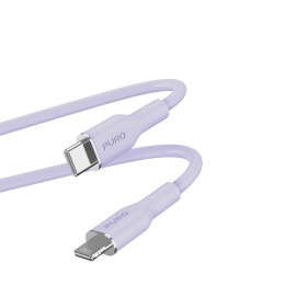PURO ICON Soft Cable - Kabel USB-C do Lightning certyfikat MFi 1.5 m (Tech Lavender)