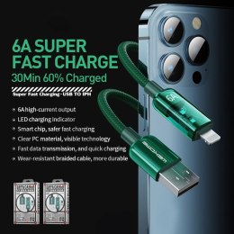 WEKOME WDC-180 Vanguard Series - Kabel połączeniowy USB-A do Lightning Fast Charging 1 m (Zielony)
