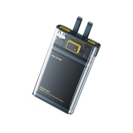 WEKOME WP-323 Vanguard Series - Power bank 10000 mAh Super Charging z wbudowanym kablem USB-C & Lightning PD 20W + QC 22.5W (Cza