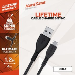 Energizer HardCase - Kabel połączeniowy USB-A do USB-C 1.2m (Czarny) dożywotnia gwarancja