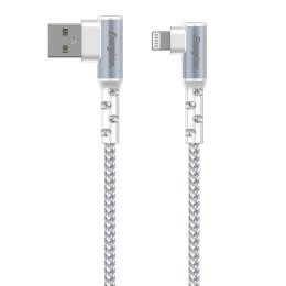 Energizer Ultimate - Kabel gamingowy USB-A do Lightning 90° certyfikat MFi 2m (Biały)