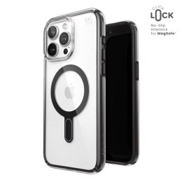 Speck Presidio Perfect-Clear ClickLock & Magsafe - Etui iPhone 15 Pro Max (Clear / Frosted Black / Slate Grey)
